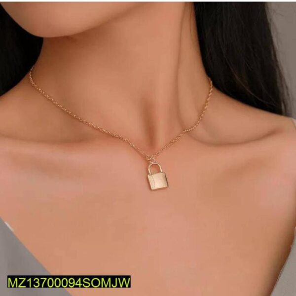 Elegant Metal Lock Pendant