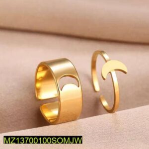 Trendy Couple Moon Ring